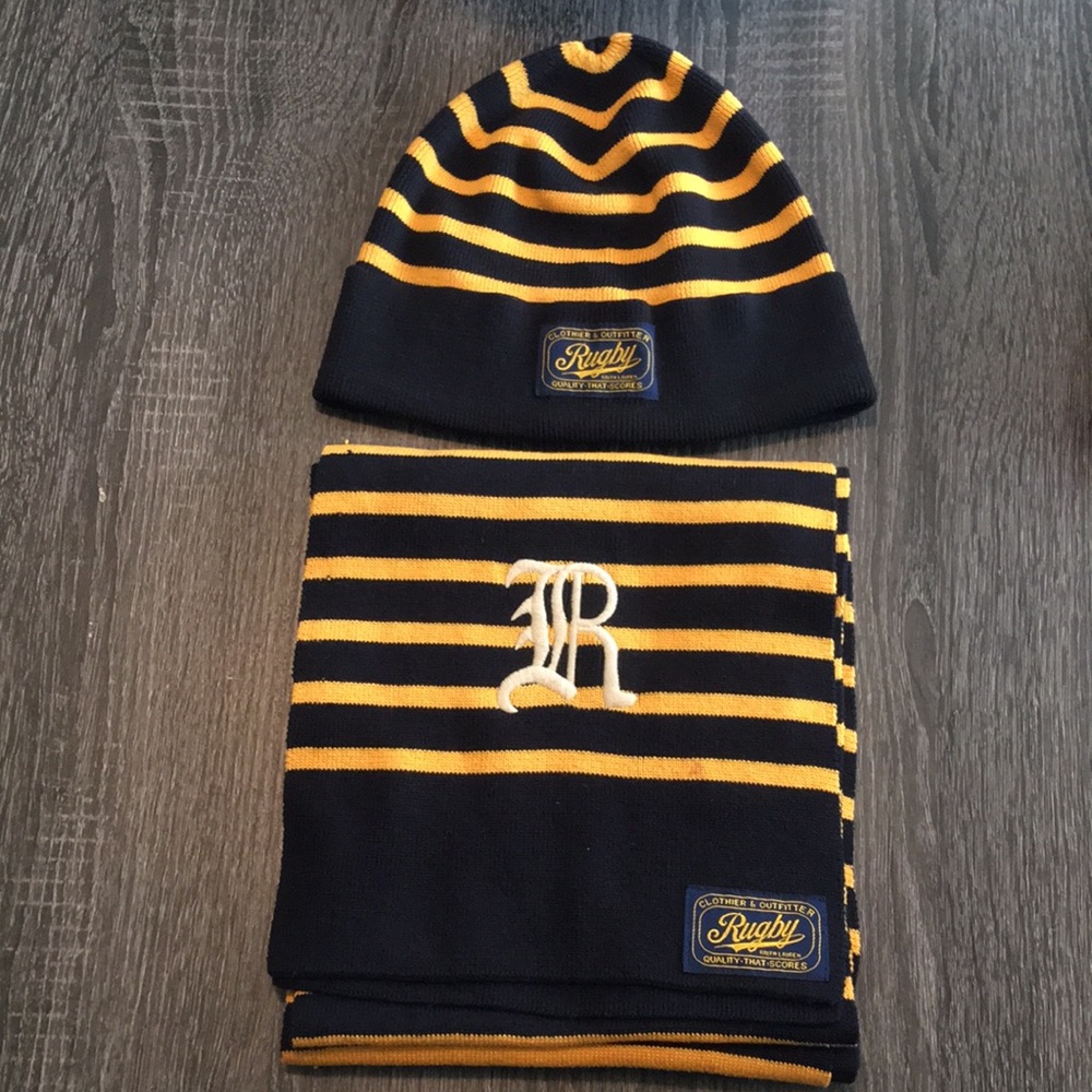 Ralph Lauren RUGBY MATCHING SCARF AND SKULLY SET not sold separately - Picture 3 of 8